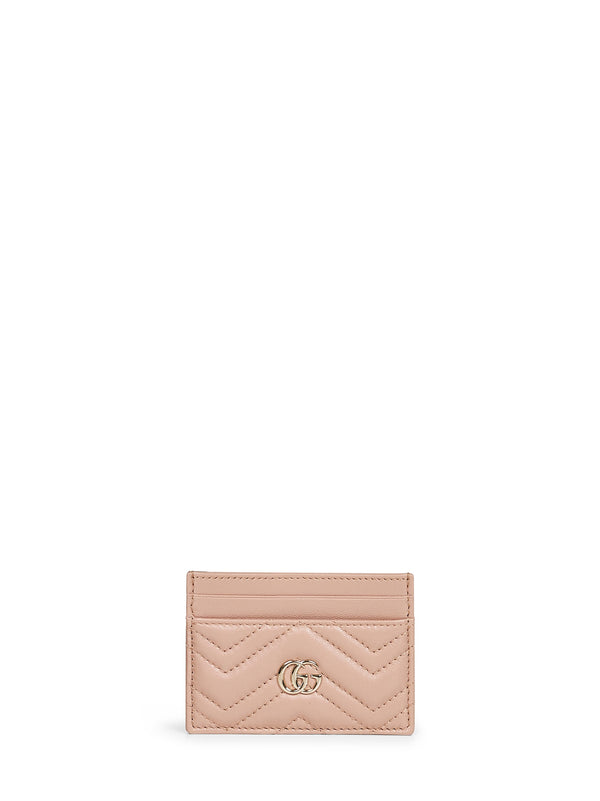 Pinkish Beige Gg Marmont Card Holder Pink Wallets & Purses
