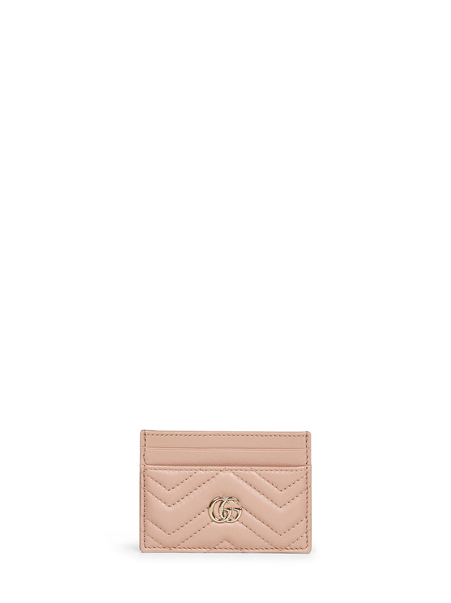 Pinkish Beige Gg Marmont Card Holder Pink Wallets & Purses