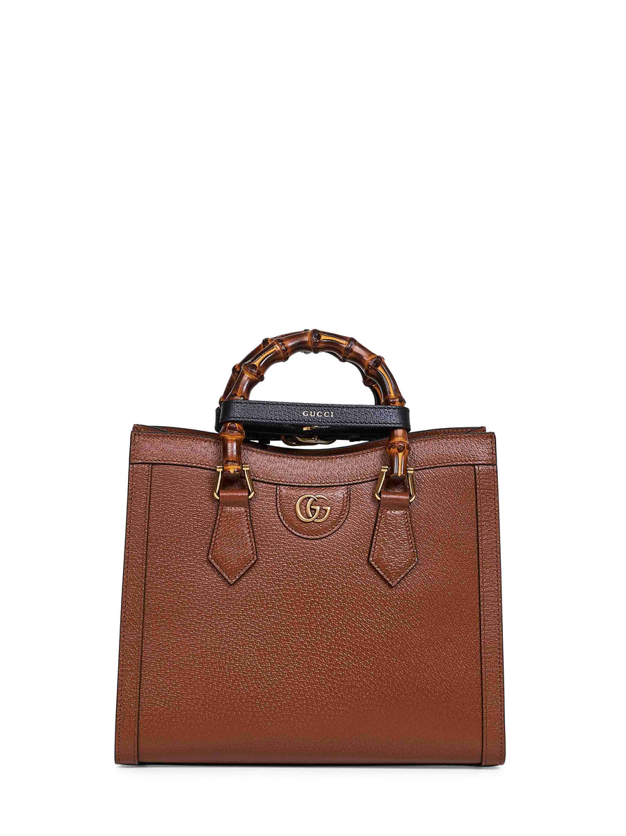 Shopping Bag Diana Tan Calf Leather Brown Handbags