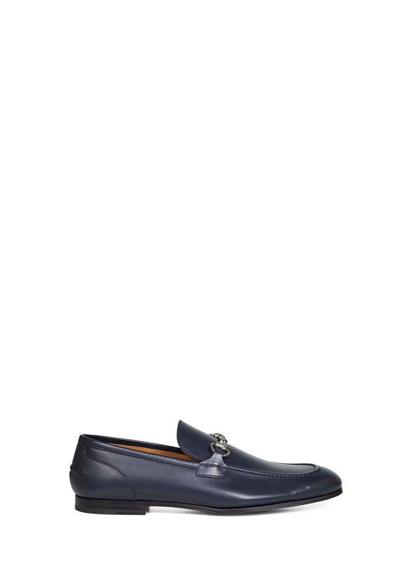 Dark Blue Leather Jordaan Loafers Calf