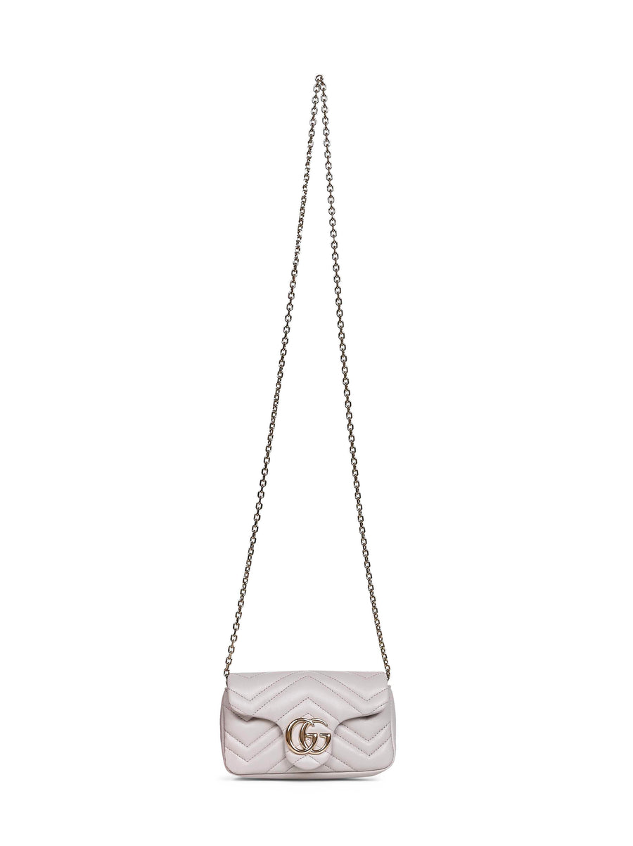 Shoulder Bag Gg Marmont Grey Lambskin Handbags