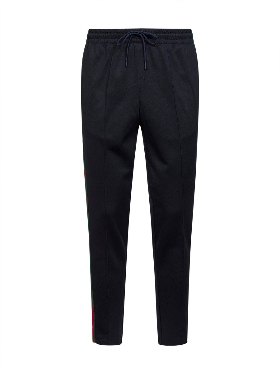 Dark Blue Technical Jersey Jogging Trousers Polyester