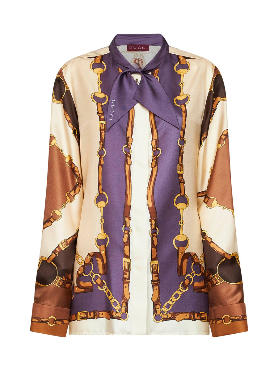 Shirt Printed Silk Twill Multicolour