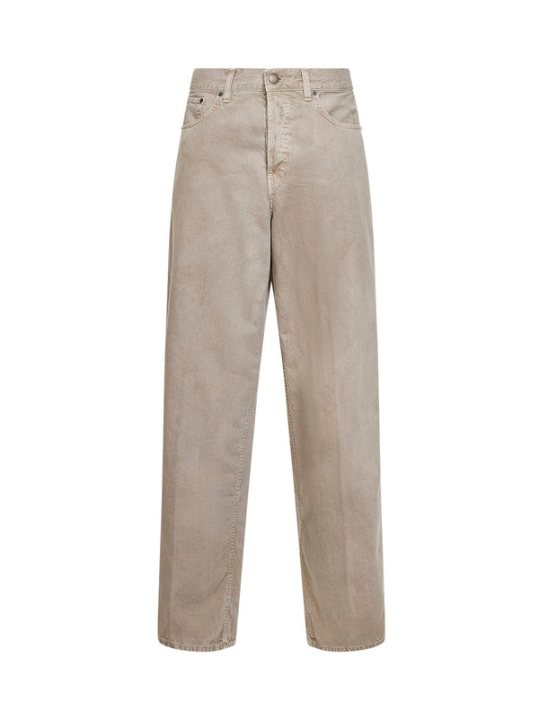 Boyfriend Jeans Bethany White Cotton-Linen