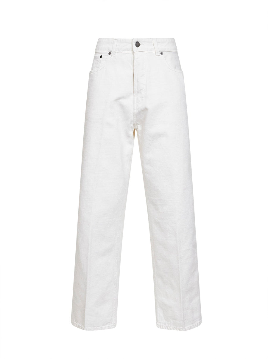 Jeans Betty Cropped Off-White Cotton