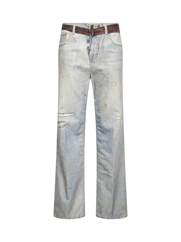 Boyfriend Jeans Bonnie Beige Cotton