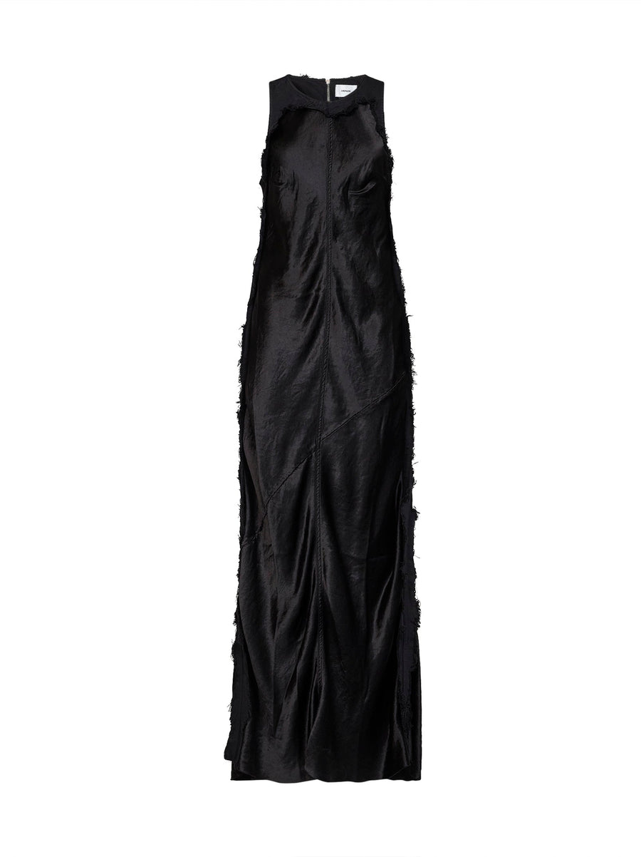 Long Dress Toto Cotton Satin Black