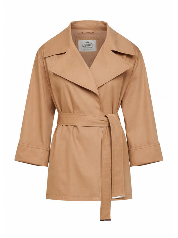 Raincoat Cotton Gabardine Camel Trench & Raincoats