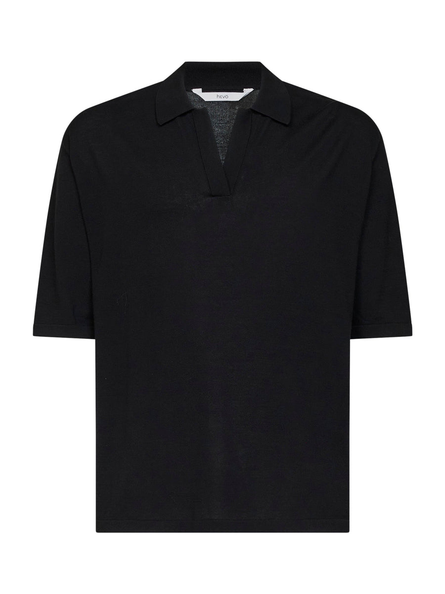 Polo Shirt Taranto Black Cotton