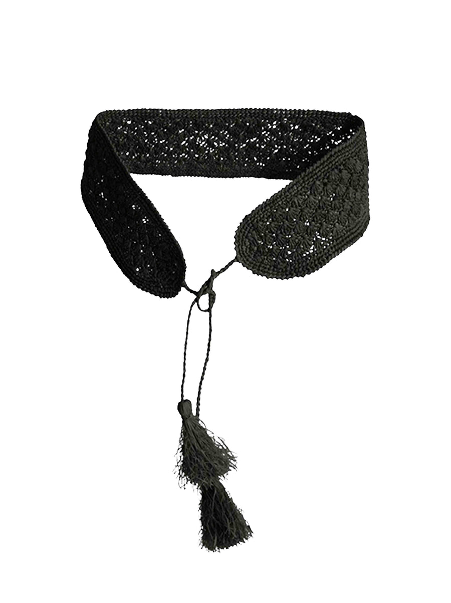 Belt Bika Black Raffia