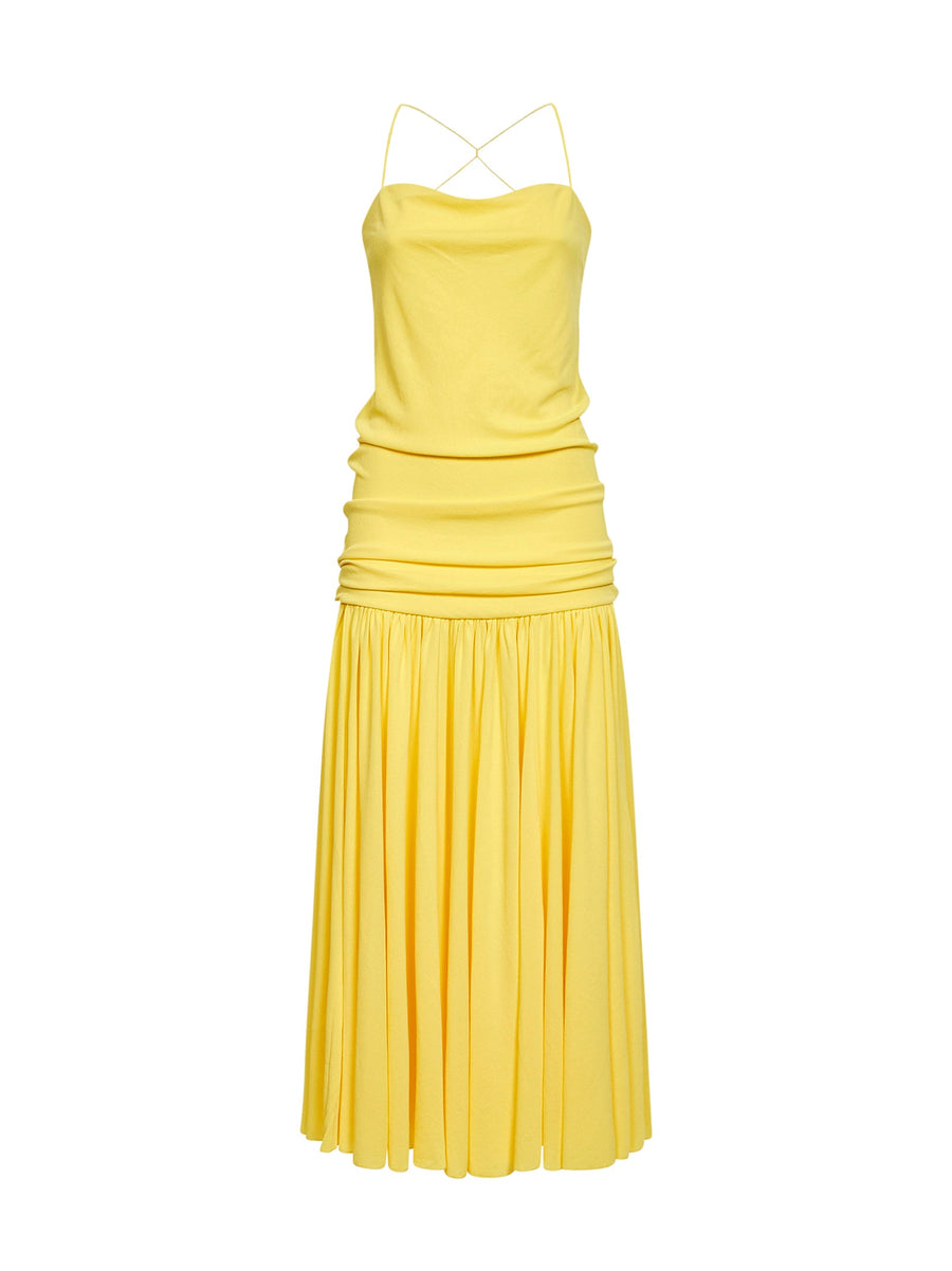 Dress The Abiha Yellow Viscose