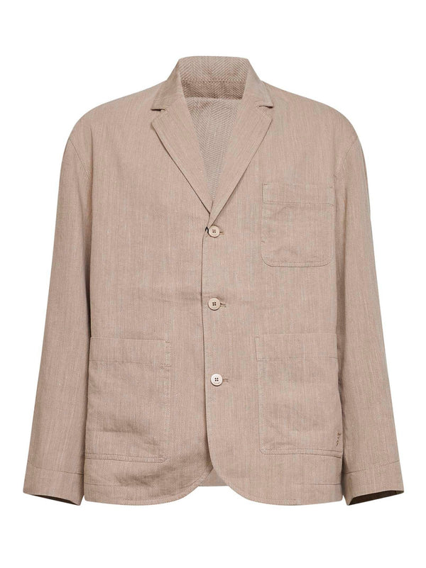 Unstructured Jacket The Pastro Beige Viscose