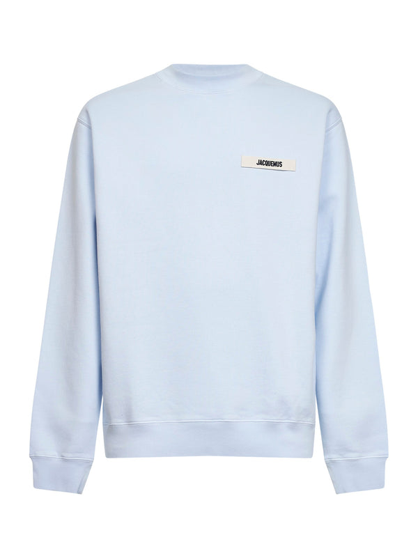 Light Blue Organic Cotton Fleece Sweatshirt Sweatshirts