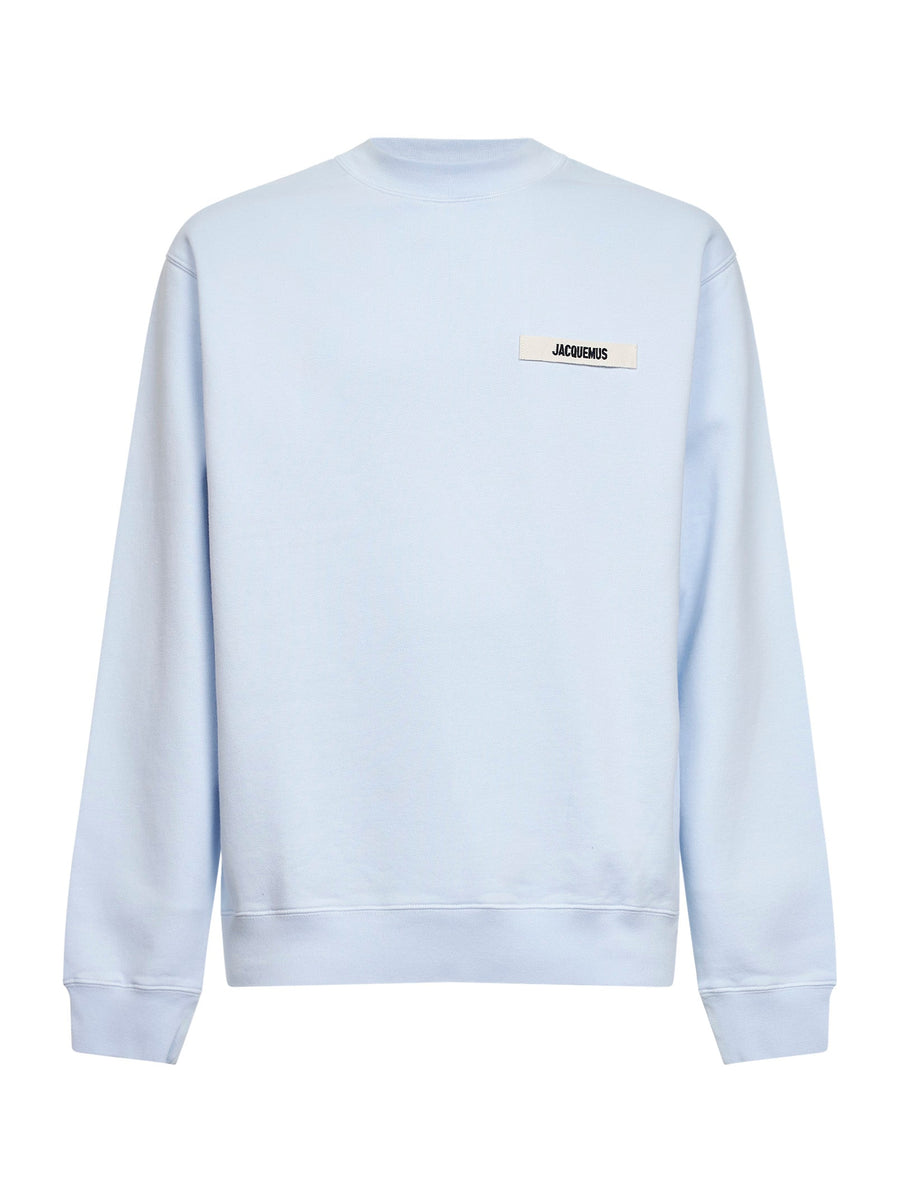 Light Blue Organic Cotton Fleece Sweatshirt Sweatshirts
