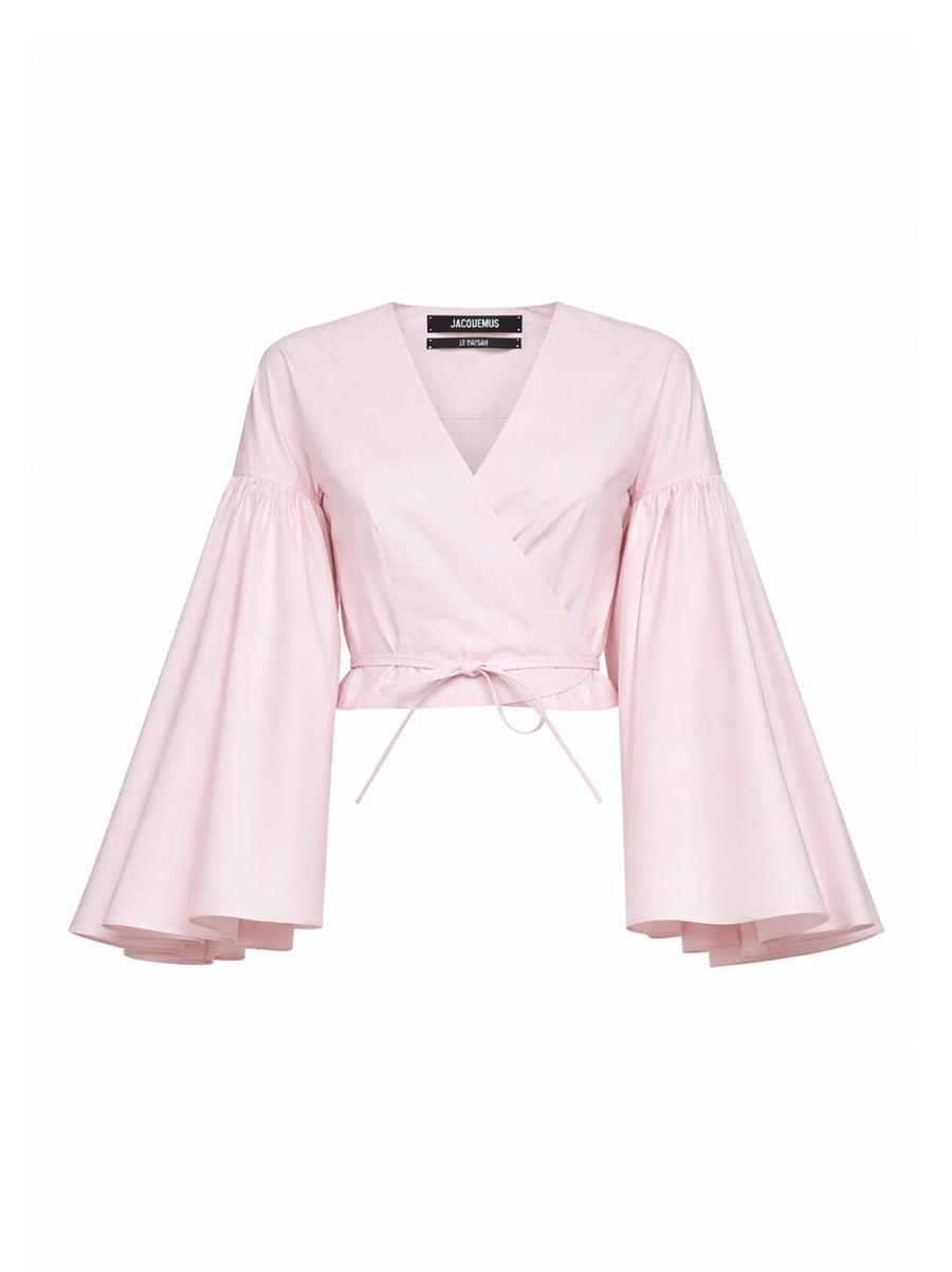 Wrap Top The Paysan Pink Cotton Tops