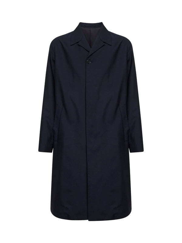 Sports Coat Dark Blue Wool-Mohair Virgin Wool