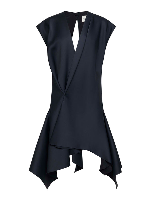 Black Viscose Blend Merith Mini Dress Acrylic