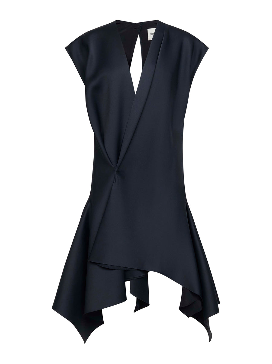 Black Viscose Blend Merith Mini Dress Acrylic