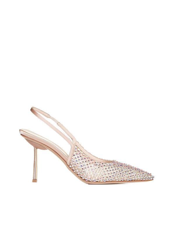 Sandals Embrace Pink Lamé Polyamide Pumps