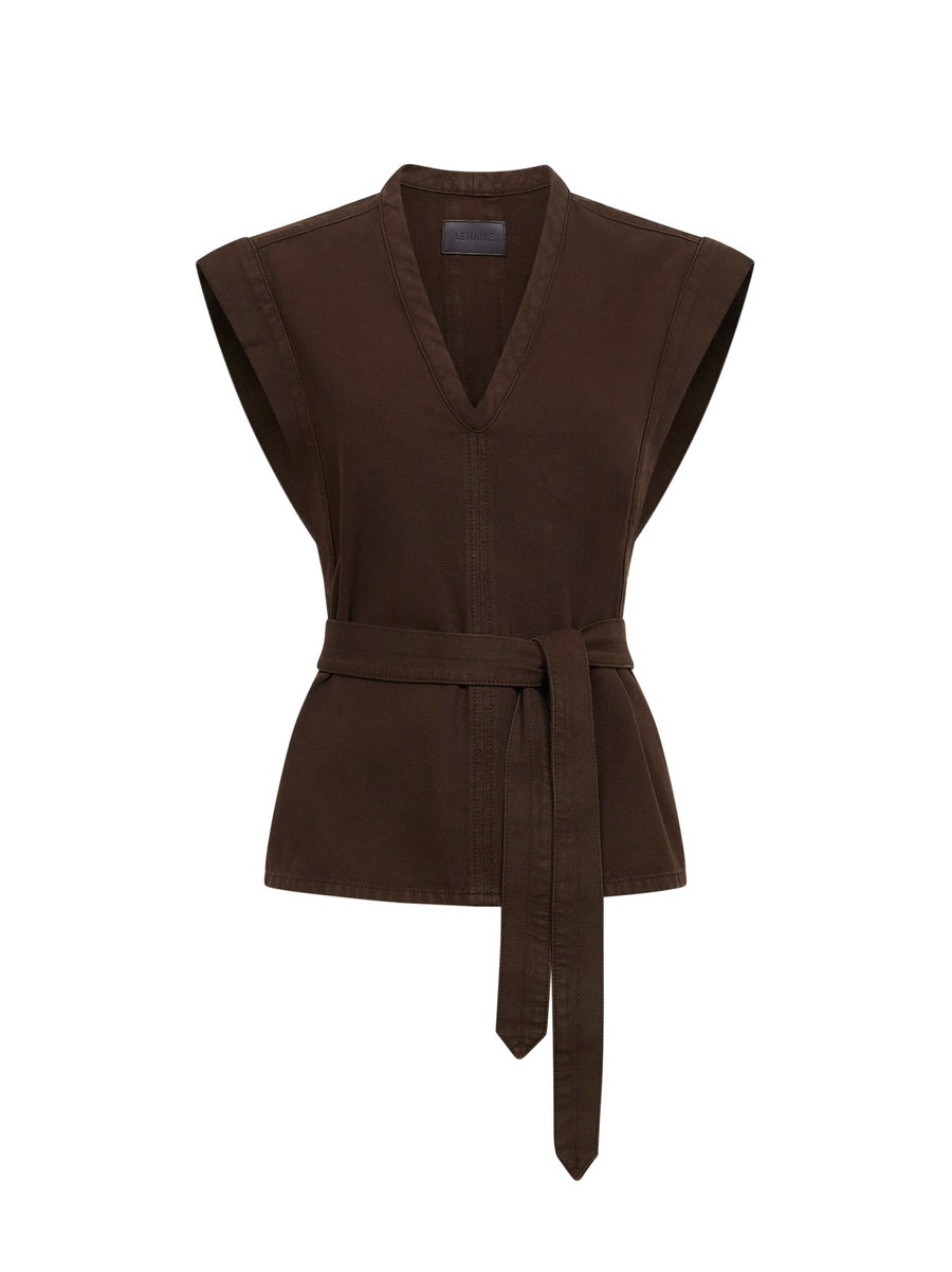 Chasuble Brown Cotton Twill Tops