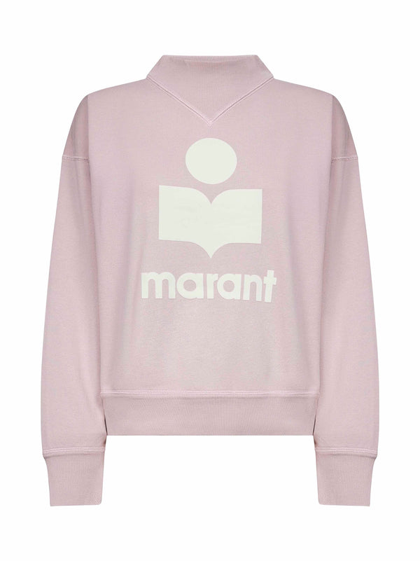 Pink Moby Logo Sweatshirt Cotton Sweatshirts