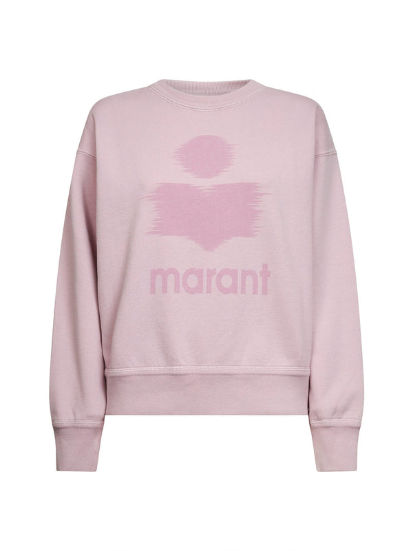 Pink Mobyli Logo Sweatshirt Cotton Sweatshirts