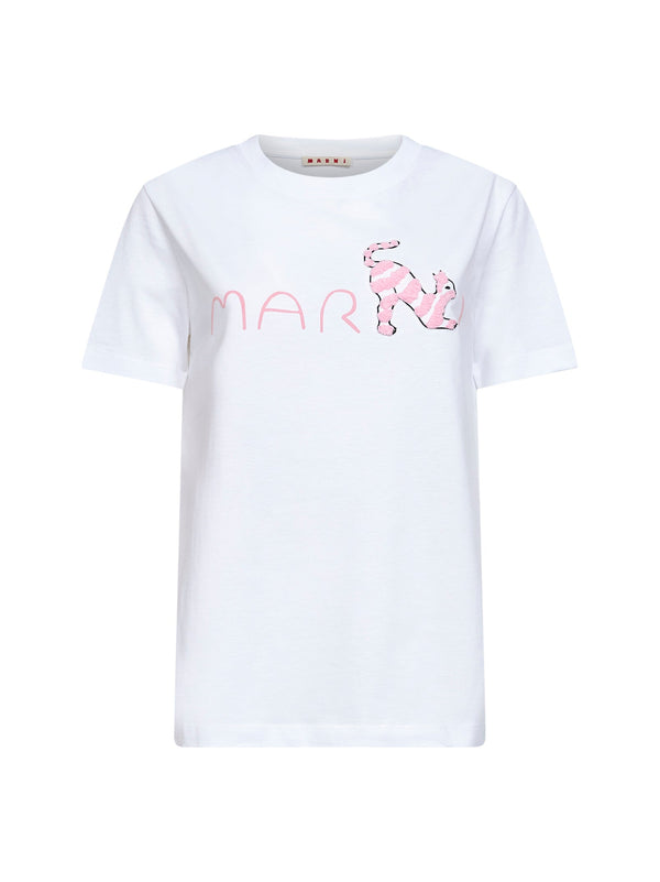 White Cotton Logo T-Shirt T-shirts & Jerseys