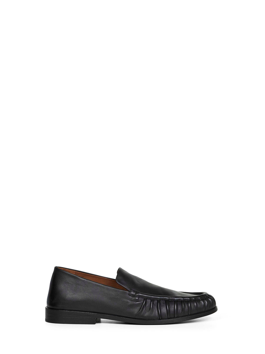 Black Soft Smooth Leather Loafers Calf