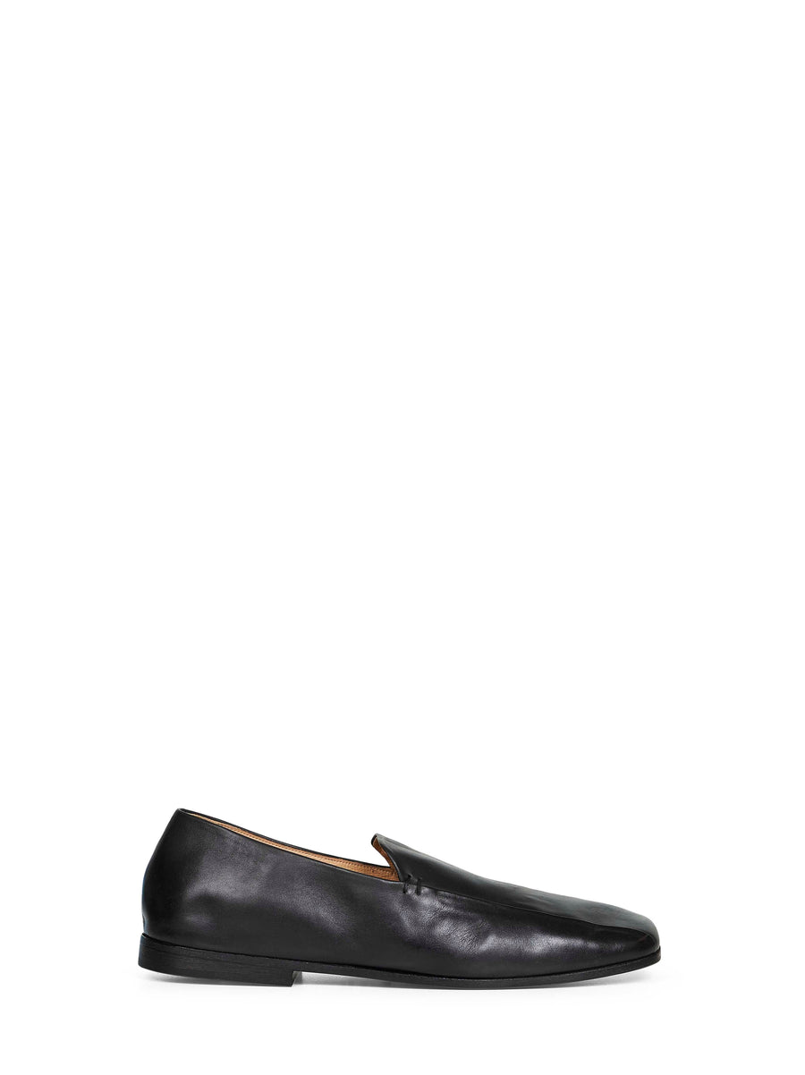 Black Smooth Leather Loafers Calf
