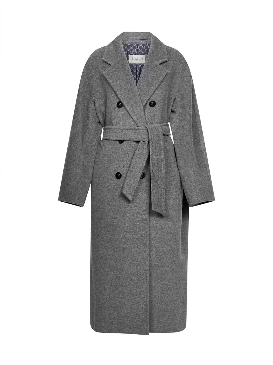 Grey Icon Belted Coat Virgin Wool