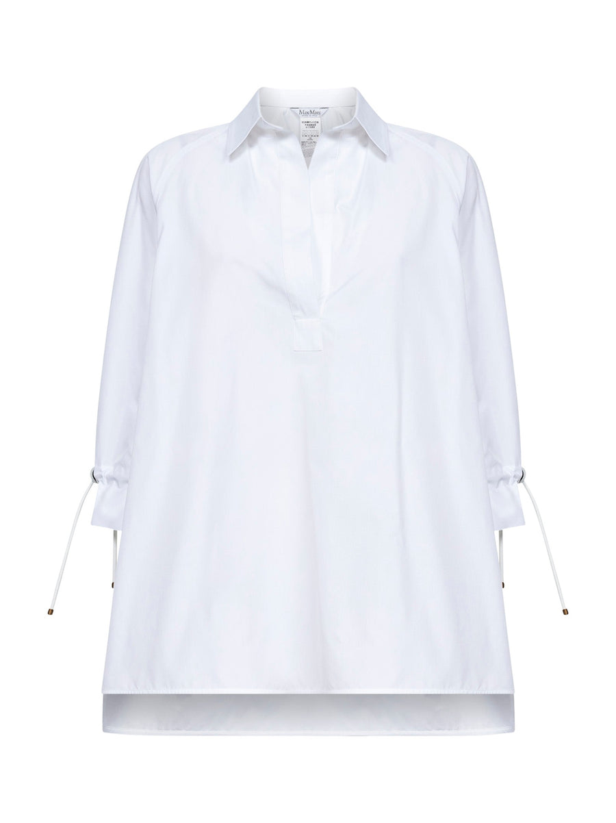 Blouse Mxmadorni White Cotton Poplin Shirt