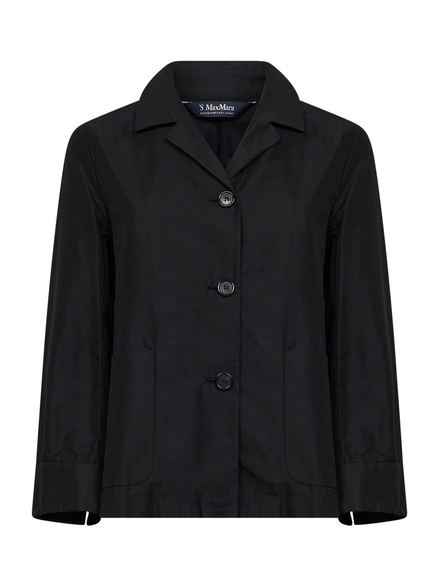 Black Smmnina Shirt Jacket Cotton