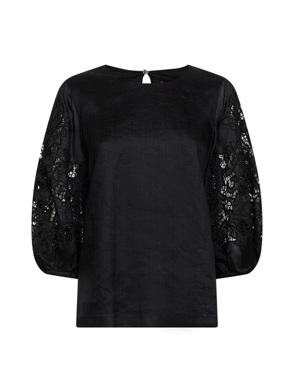 T-Shirt Mstordine Black Ramie