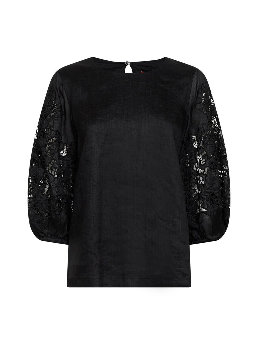 T-Shirt Mstordine Black Ramie