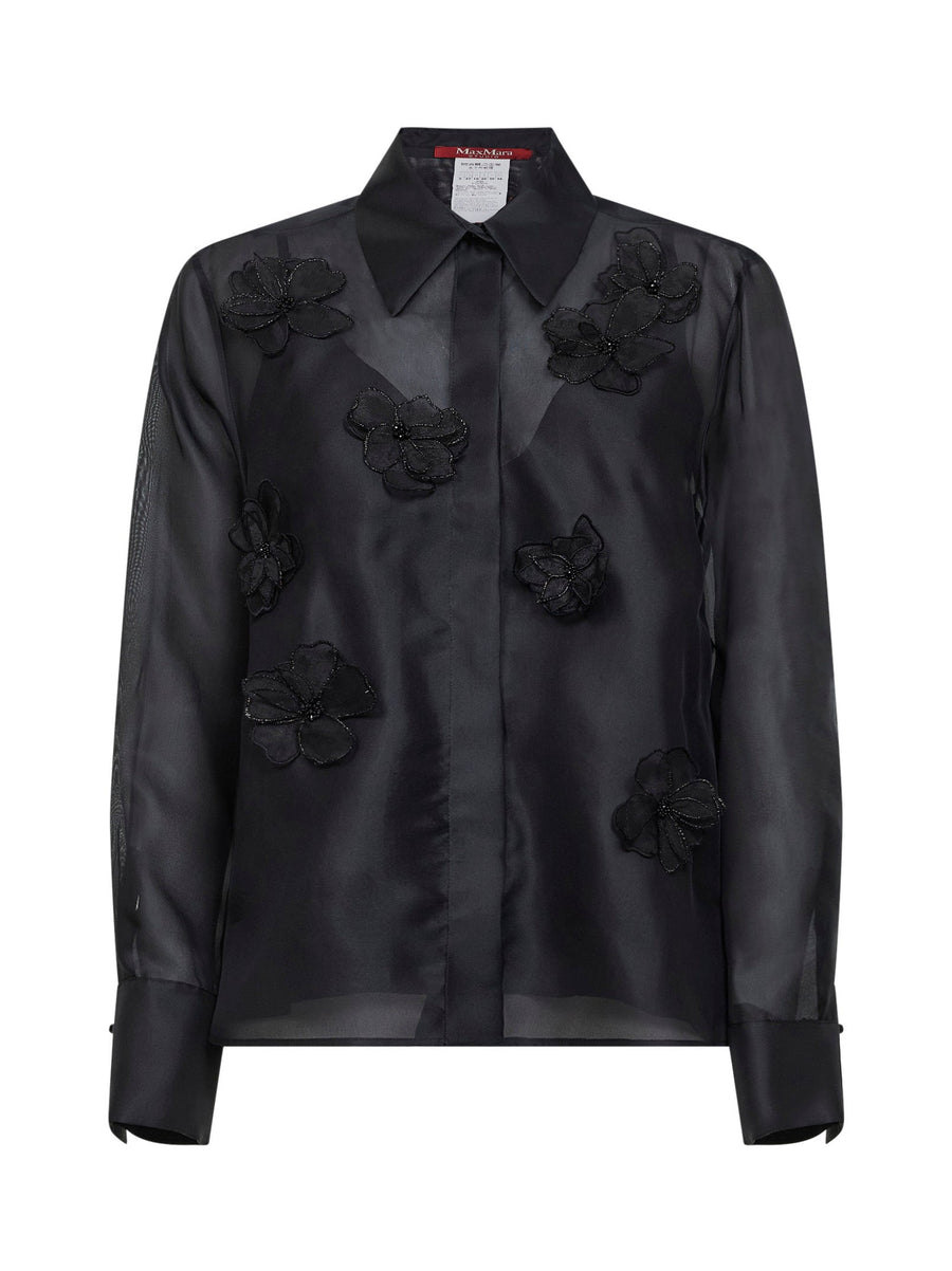 Shirt Mseagi Black Silk Organza Acetate