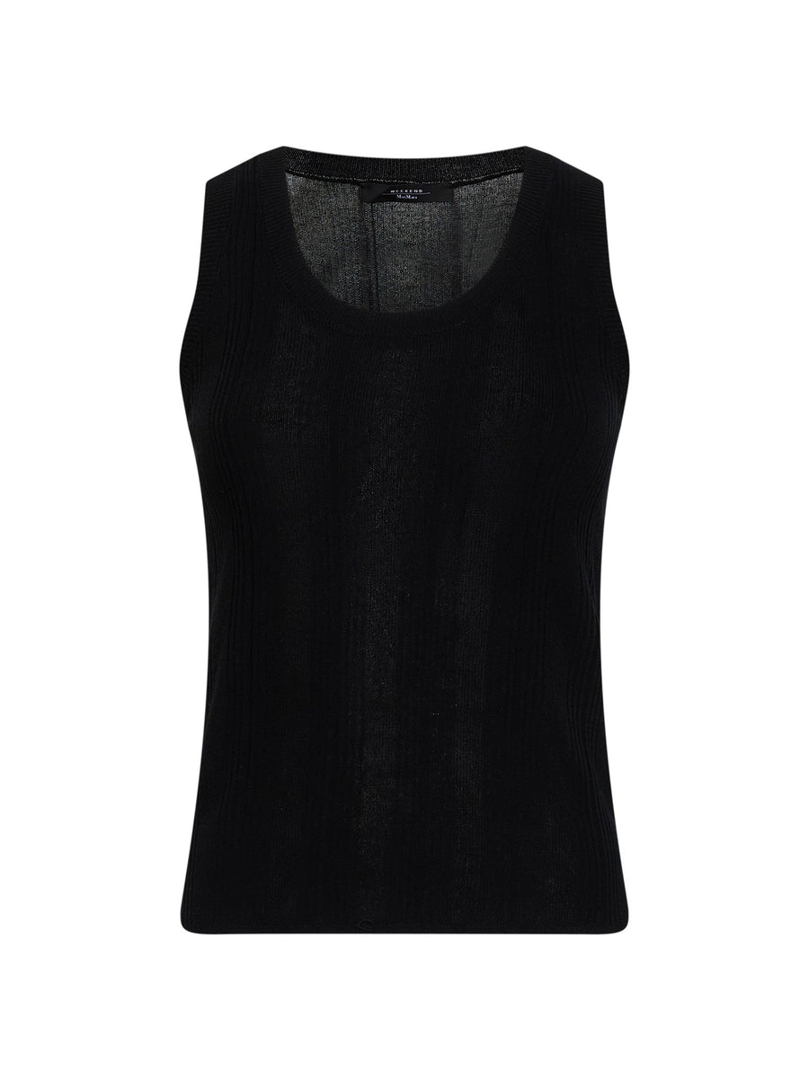 Tank Top Black Viscose