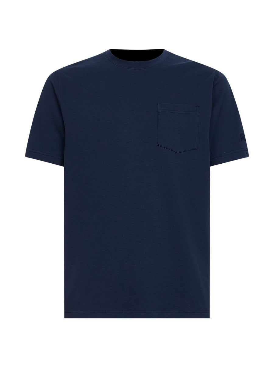 T-Shirt Bakewell Navy Blue Cotton Piqué T-shirts