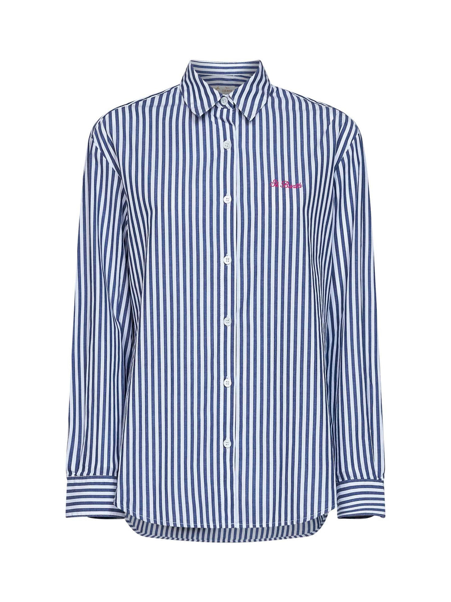 Shirt Brigitte Blue-White Cotton