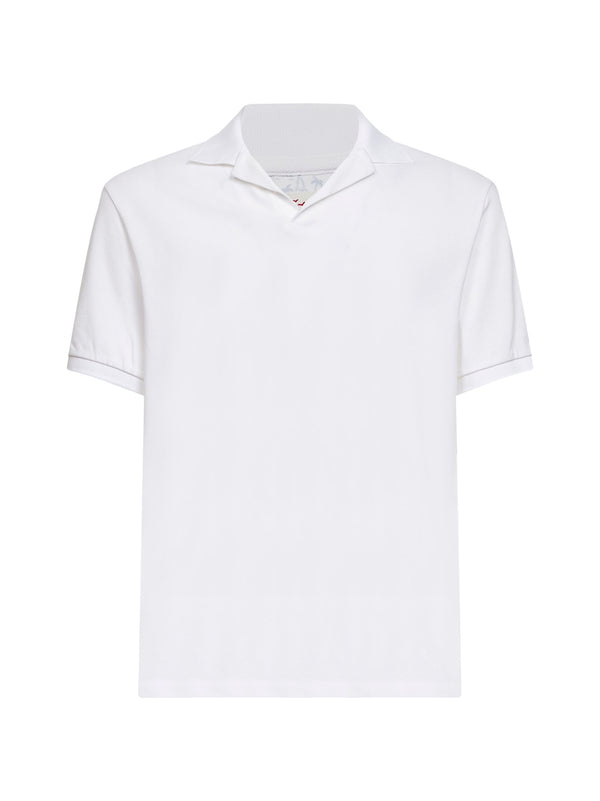 Polo Shirt Charles White Stretch Cotton
