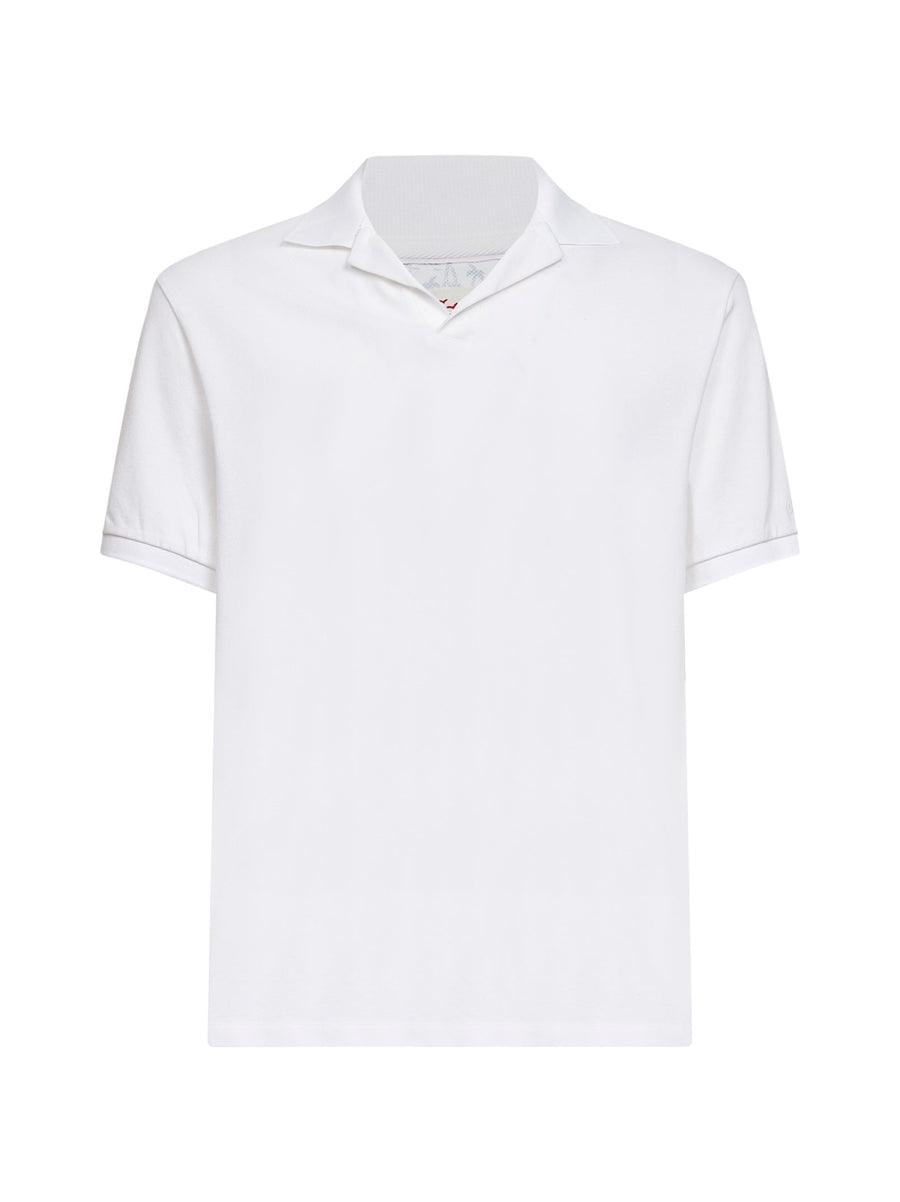 Polo Shirt Charles White Stretch Cotton