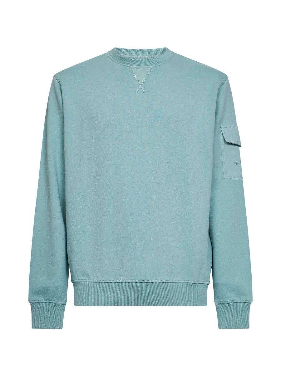 Sweatshirt Chester Sage Green Cotton Sweatshirts