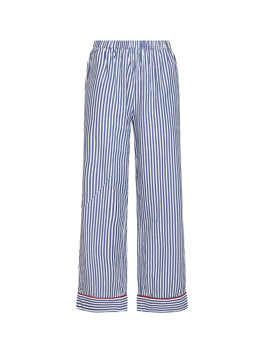 Trousers Galassia Blue Striped Cotton