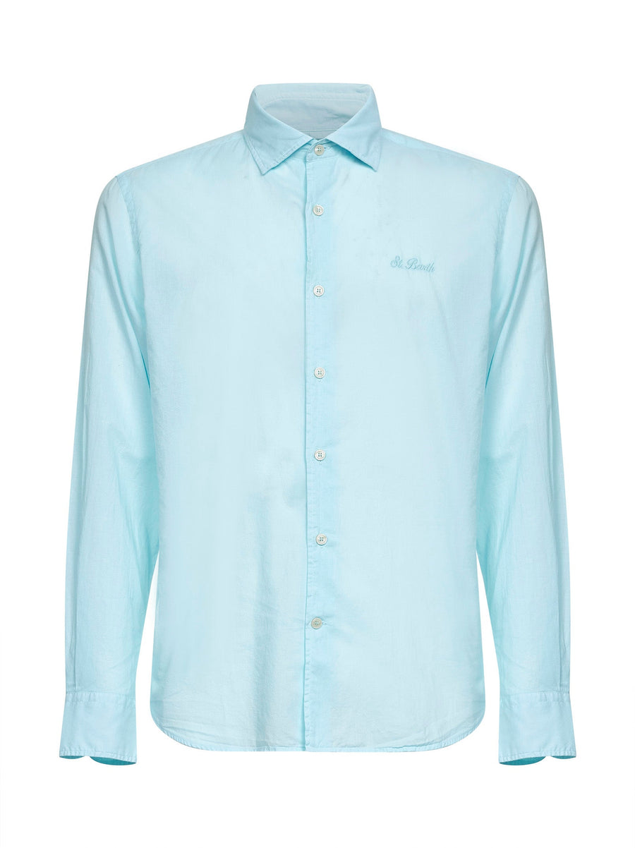 Chemise Shirt Voile Cotton Light Blue