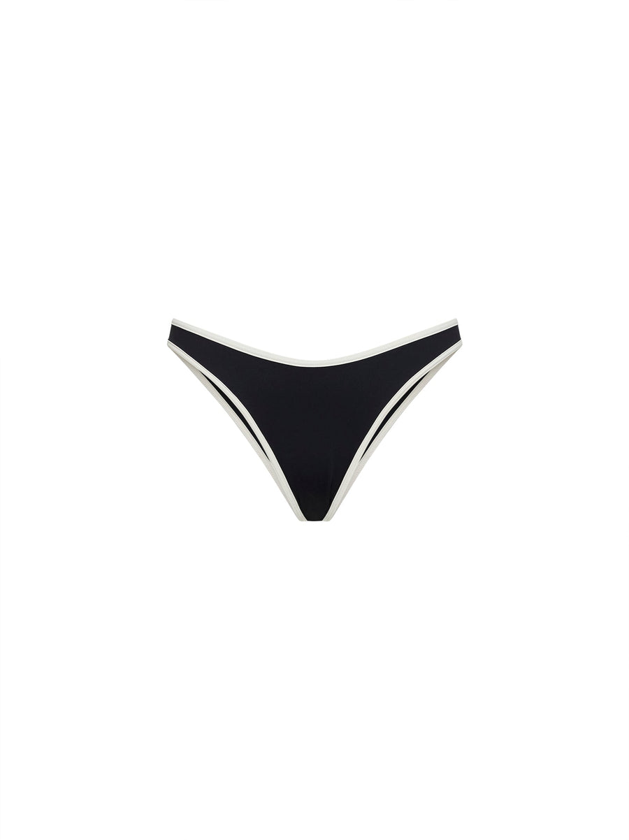 Bikini Bottom Naomi Black Lycra Polyamide Swimwear