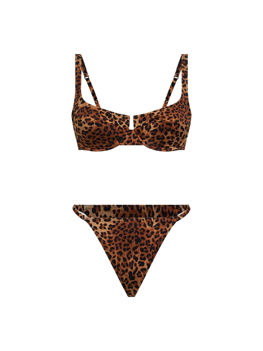 Bikini Perlamir Lycra Leopard-Print Multicolour Polyamide Swimwear
