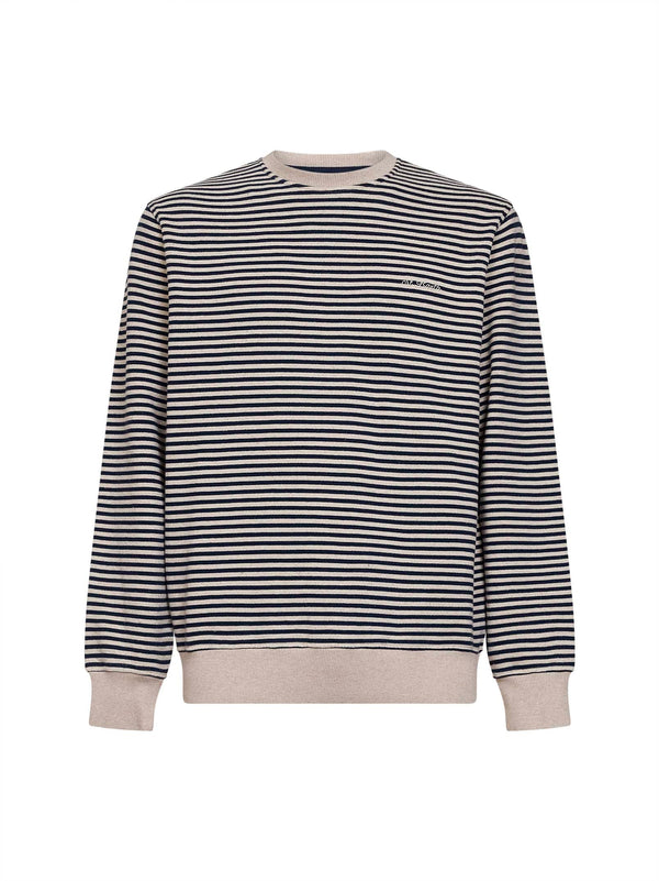 Sweatshirt Ponza Blue-Cream Cotton Sweatshirts