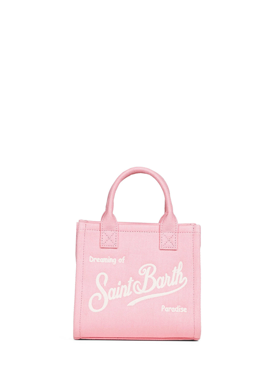 Mini Handbag Vanity Bag Pink Cotton Handbags