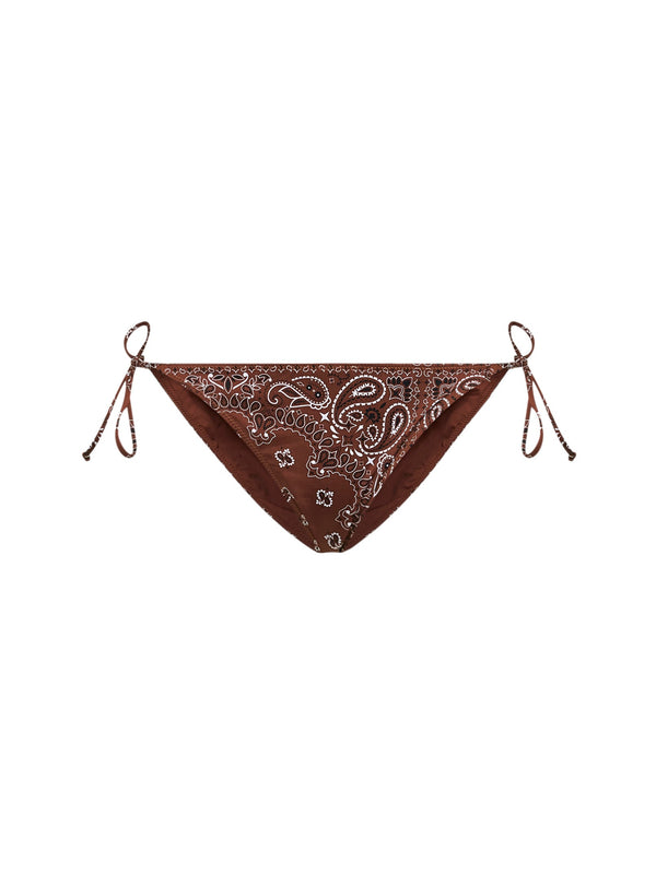 Bikini Bottom Virgo Brown Lycra Polyamide Swimwear