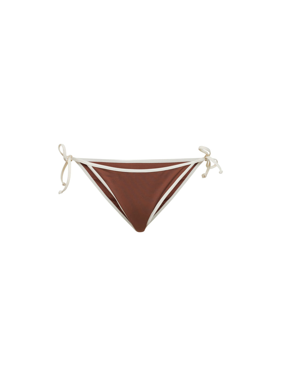 Bikini Bottoms Virgo Brown Lycra Polyamide Swimwear