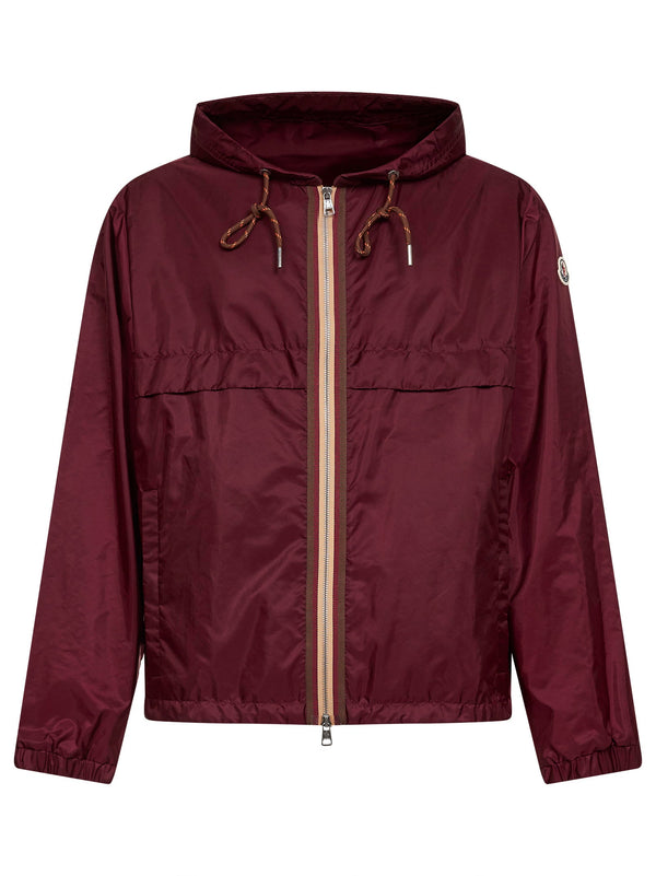 Hooded Jacket Nidge Burgundy Polyamide Bomber